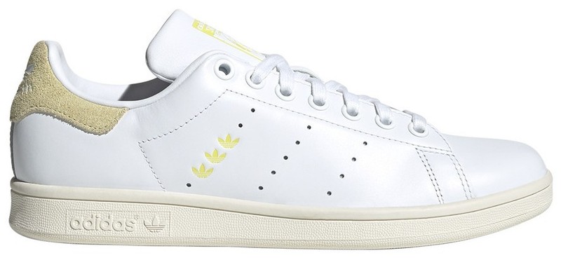 Size 9.5 - adidas Stan Smith White Powder Yellow W