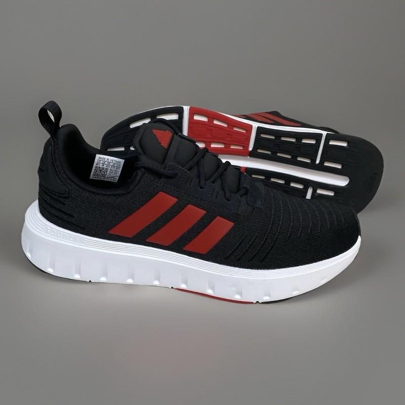 Size 9.5 - Adidas Swift Run Black Scarlet
