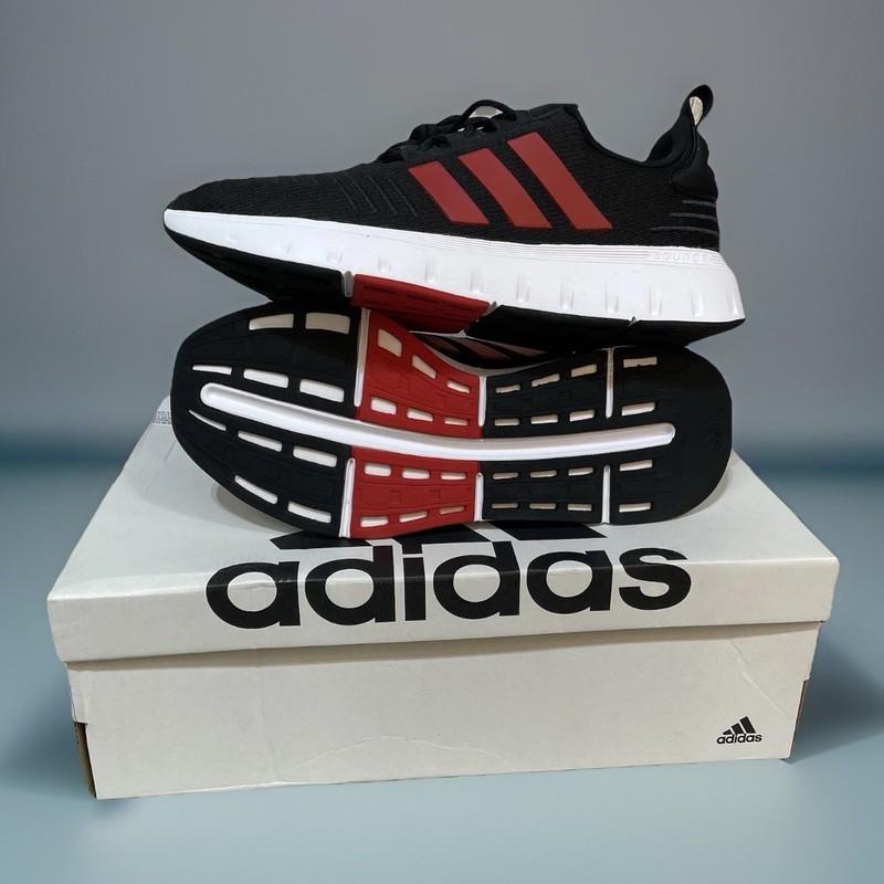 Size 9.5 - Adidas Swift Run Black Scarlet