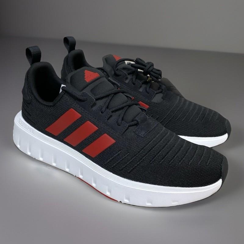 Size 9.5 - Adidas Swift Run Black Scarlet