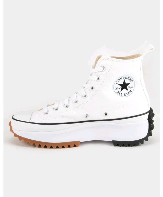 Size 9.5 - Converse Run Star Hike Canvas Platform Unisex White/Black/Gum