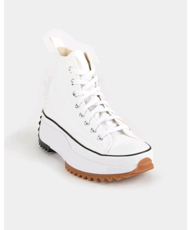 Size 9.5 - Converse Run Star Hike Canvas Platform Unisex White/Black/Gum