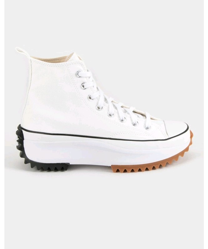 Size 9.5 - Converse Run Star Hike Canvas Platform Unisex White/Black/Gum