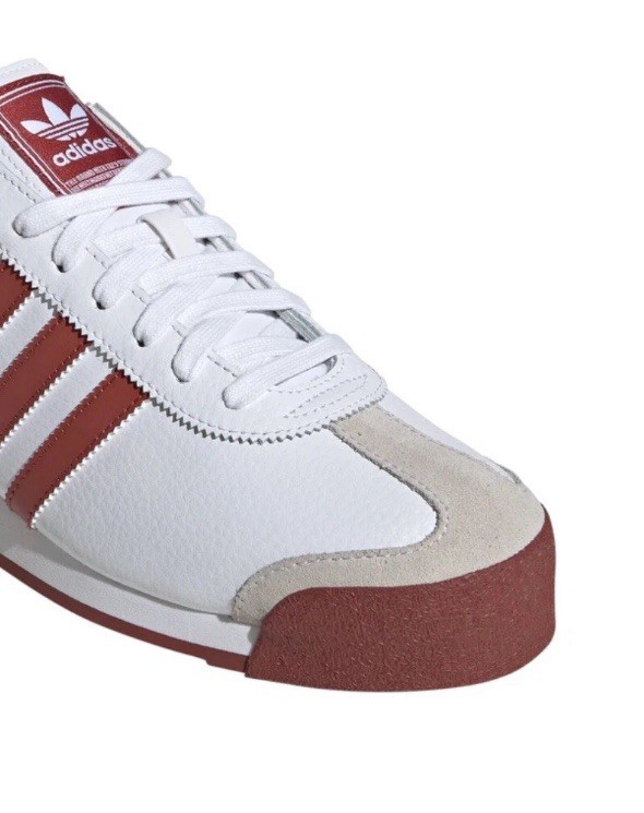Size 9.5 Men’s Adidas Samoa Cloud White/Preloved Ruby JQ0045 Brand New In Box