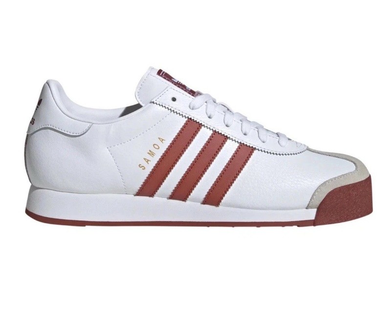 Size 9.5 Men’s Adidas Samoa Cloud White/Preloved Ruby JQ0045 Brand New In Box