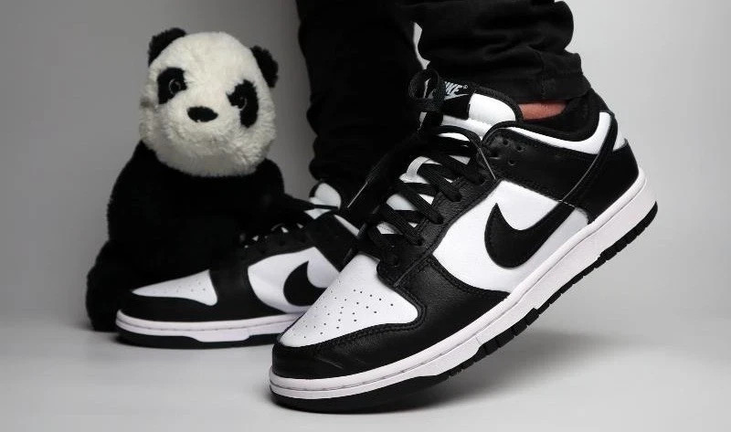 Size 9.5 - Nike Dunk Low Black White W