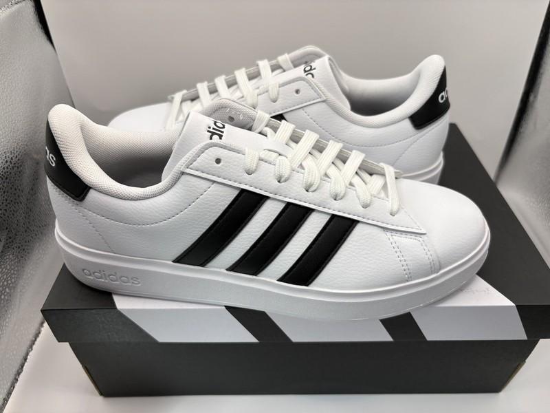 Size 9 - Adidas Grand Court 2.0 White Black W