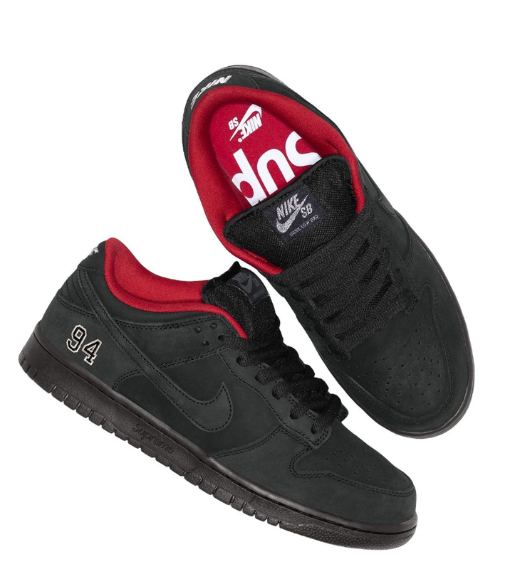 Size 9 - Nike Supreme X Dunk SB Low Black