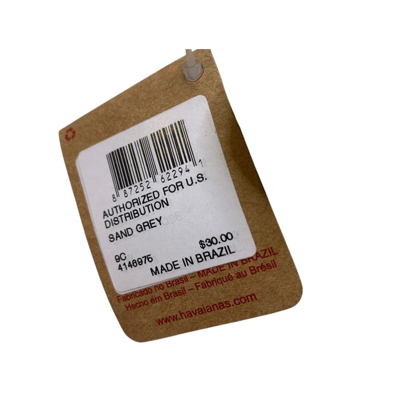 Size 9C Havaianas Girls New Flip Flops Sandals Sand Grey Sparkles