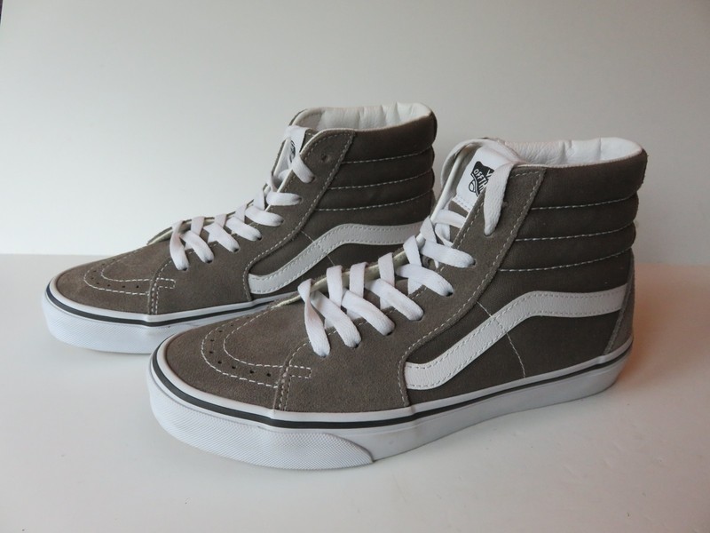 Sk-8 High Top Van's Gray Mens 7/Womens 8.5 Mint/Worn Little Skate Skateboarding