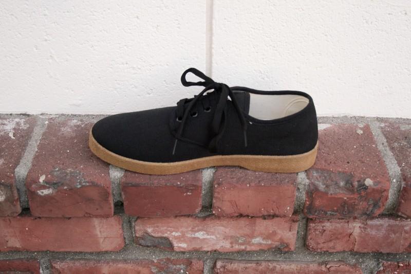 Ska Doo Wino Shoes Black Gum Sole Lace-Up Canvas Men’s 7-13 Including Half Size