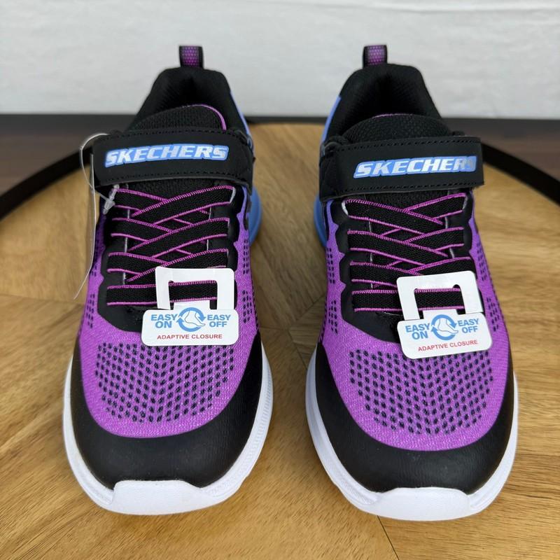 SKECH-AIR Microspec Max Advance Purple Sneakers Shoes Kids Size 2 New