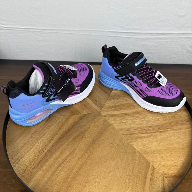SKECH-AIR Microspec Max Advance Purple Sneakers Shoes Kids Size 2 New