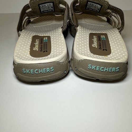 Skechers 40873 Reggae Repetition Sandals/slip-on Slides/ Beige Taupe Sz 6