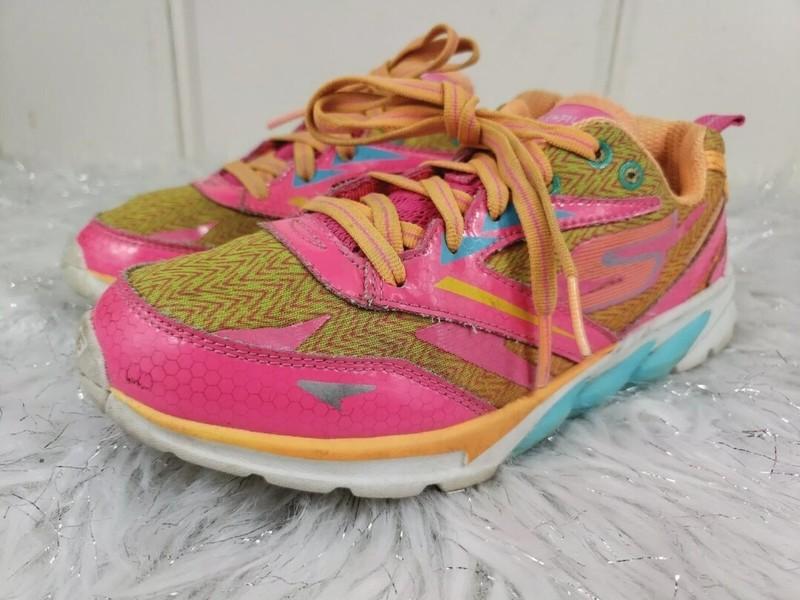 SKECHERS 80653L Go Run 4 Running Sneaker Big Girl's Shoes Size 2