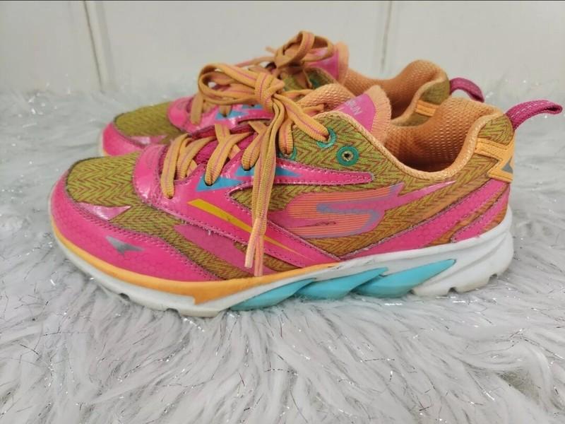 SKECHERS 80653L Go Run 4 Running Sneaker Big Girl's Shoes Size 2