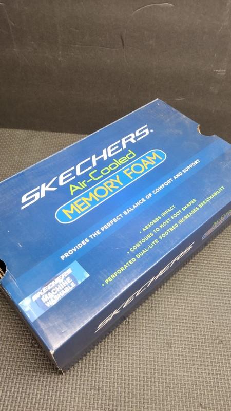 Skechers Air-Cooled Memory Foam Kid Boy's BLACK Sneakers Elite Flex Wasik Size 2