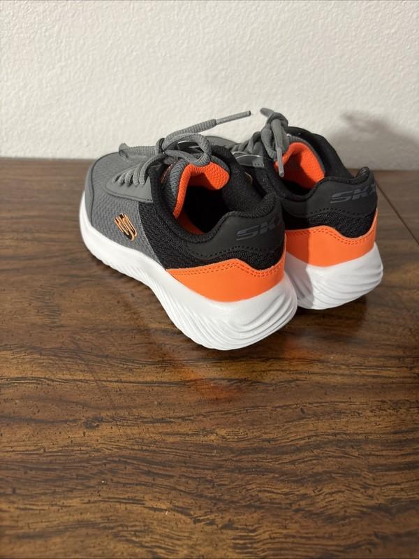 Skechers Bounder - Drezic Kids' Running Shoes Size 12 Charcoal/orange
