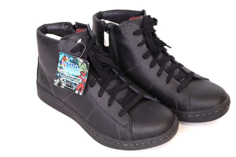 Skechers Boys' Outgo High Top Black/Black Size 6 M