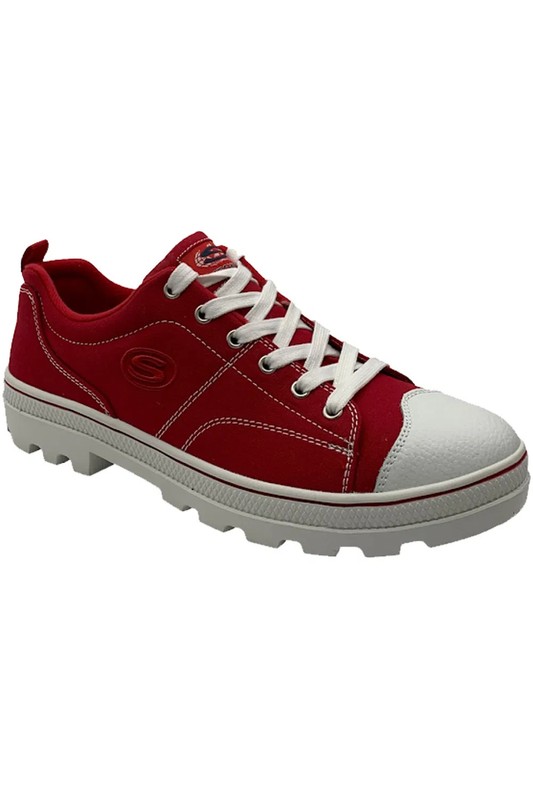 Skechers Canvas Lace-Up Sneakers Roadies True Red