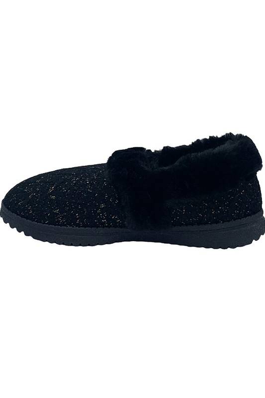 Skechers Cozy Lite-Sweet Walk Knit Slippers Black Women Size 6.5 (SS32)