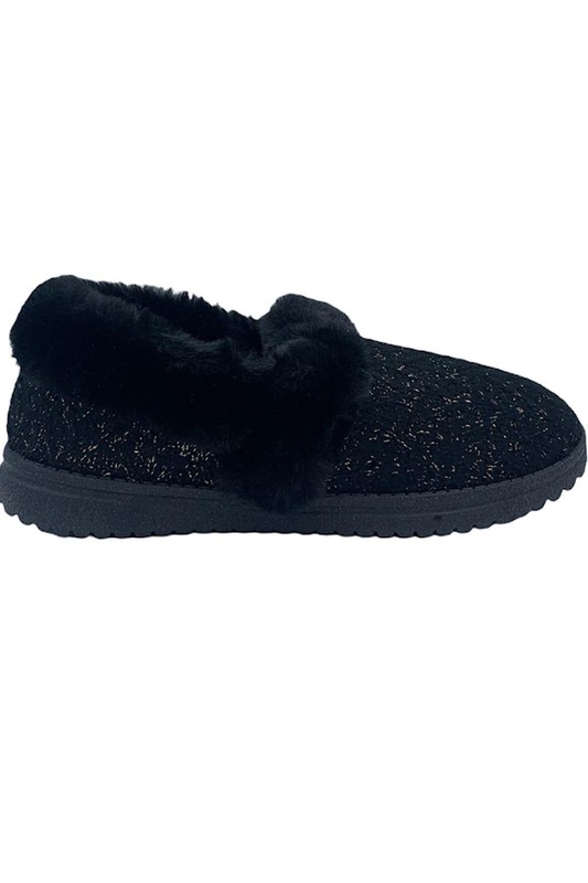 Skechers Cozy Lite-Sweet Walk Knit Slippers Black Women Size 6.5 (SS32)