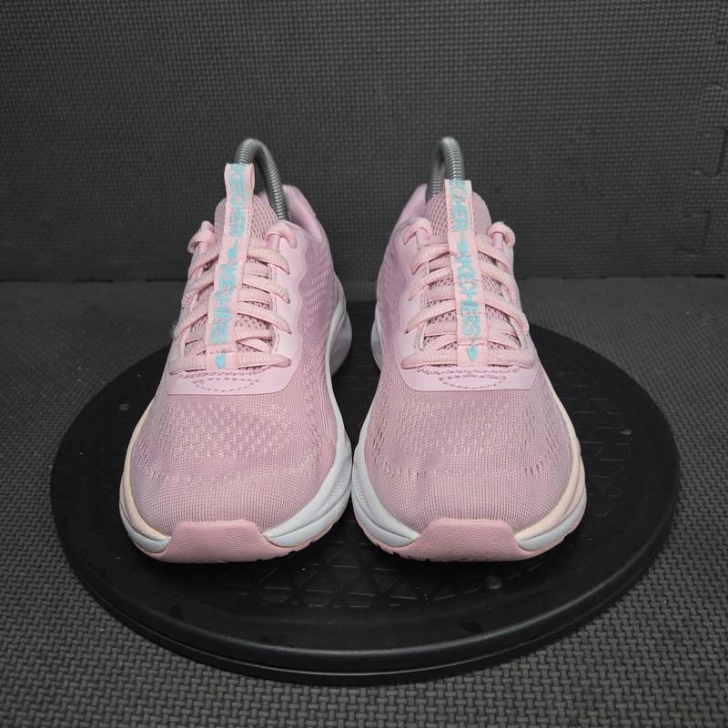 Skechers Elite Sport Shoes Girls Sz 4 Pink White Athletic Trainers Sneakers