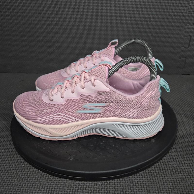 Skechers Elite Sport Shoes Girls Sz 4 Pink White Athletic Trainers Sneakers