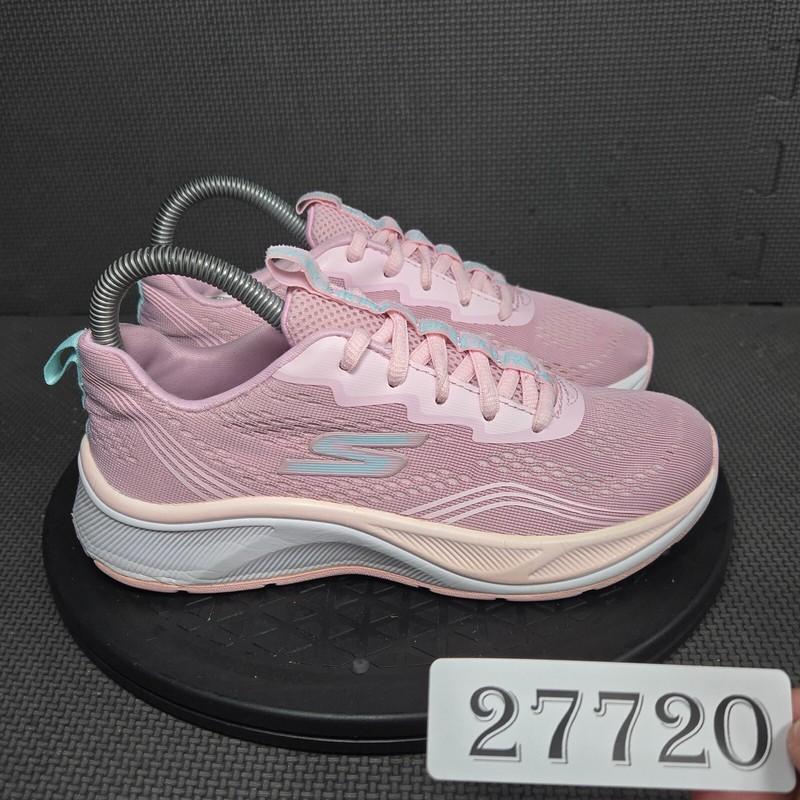 Skechers Elite Sport Shoes Girls Sz 4 Pink White Athletic Trainers Sneakers