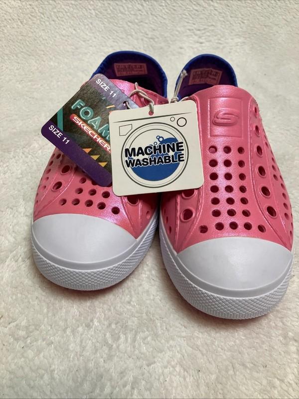 Skechers Foamies Shoes Toddler/Girls Pink Tie die Guzman Steps Lightweight