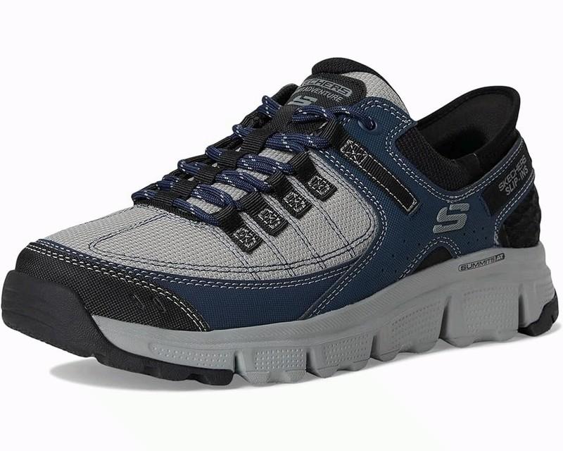 Skechers For Men Summits AT Hands Free Slip-In Grey/Navy Medium Size