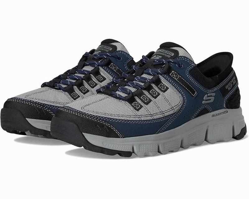 Skechers For Men Summits AT Hands Free Slip-In Grey/Navy Medium Size