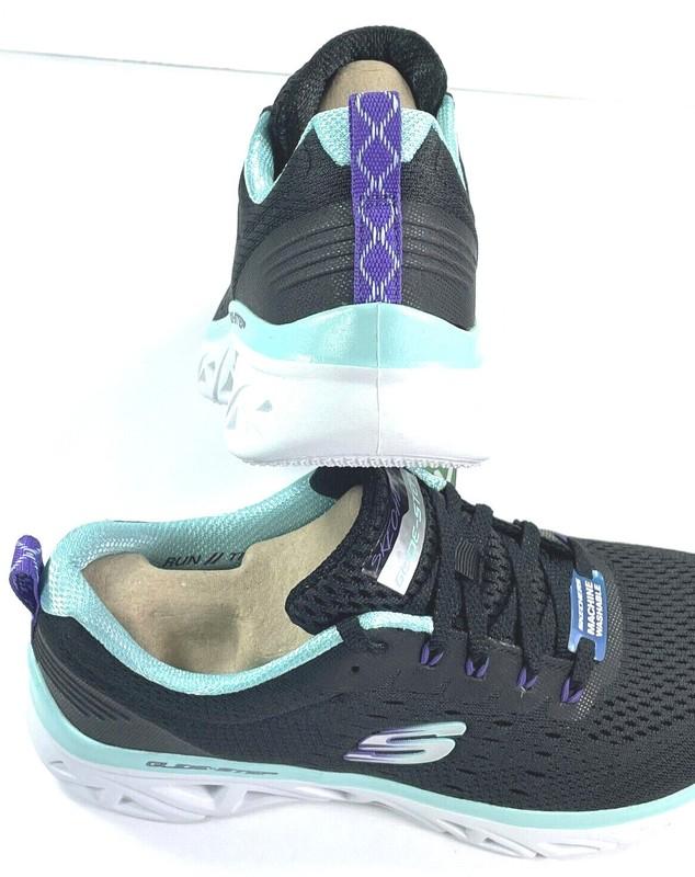 Skechers / FRESH CHARM / Womans Glide Step Sport / BLACK-AQUA / NIB / Reg $90