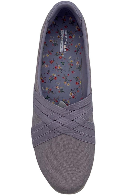 Skechers GOwalk Vegan Washable Canvas Slip-Ons Summer Love Lilac