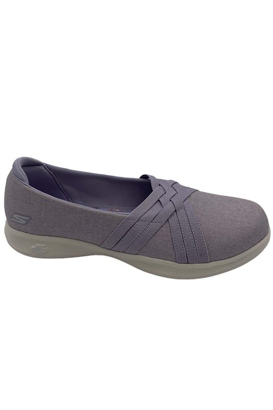 Skechers GOwalk Vegan Washable Canvas Slip-Ons Summer Love Lilac