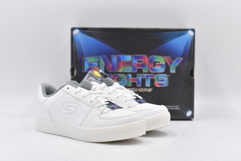 Skechers Kids Boys Energy Lights Elate Sneaker 6.5 M US Big Kid White