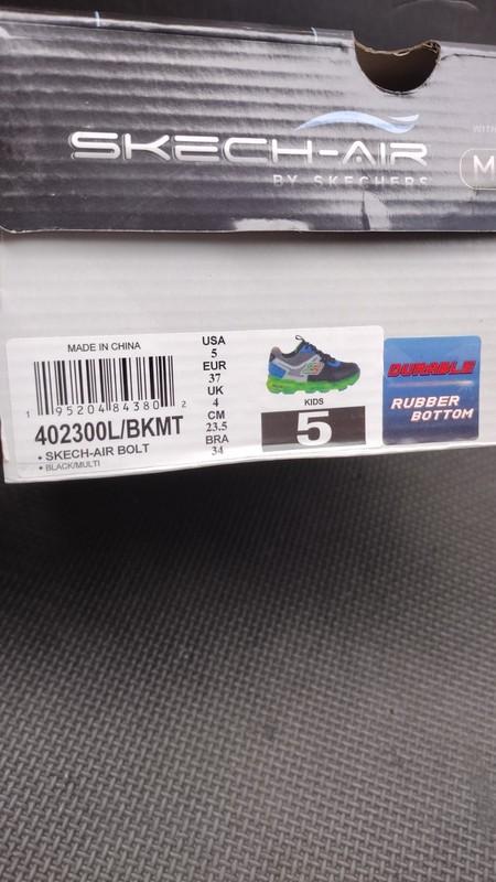 Skechers KIDS US Size 5 Skech-Air Bolt Shoe Memory Foam ~ Air Cooled NEW