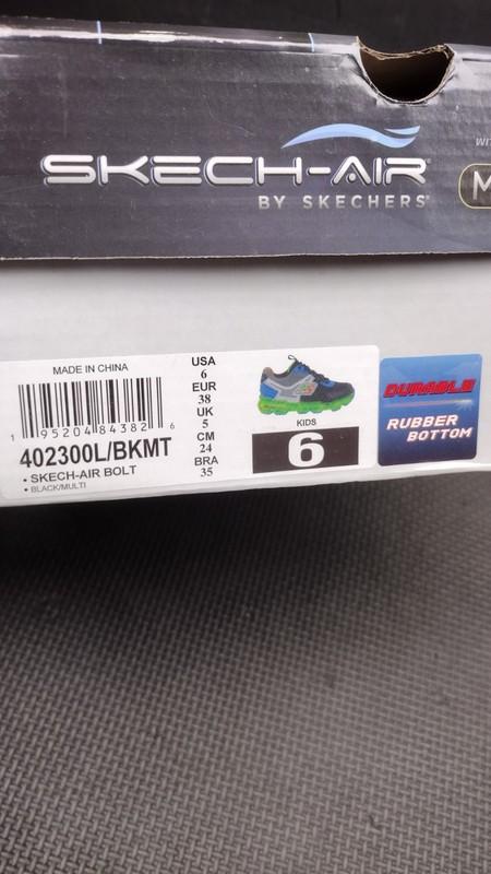 Skechers KIDS US Size 6 Skech-Air Bolt Shoe Memory Foam ~ Air Cooled NEW