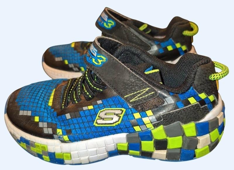 Skechers Mega-Craft Boys Athletic Sneakers With Pixelated Design Size 12