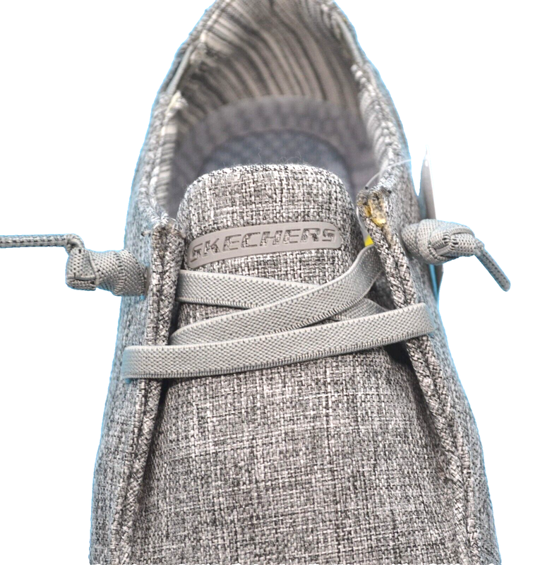 Skechers Melson Chad Relax Fit Gray White Sole Men's Shoes Size US 12