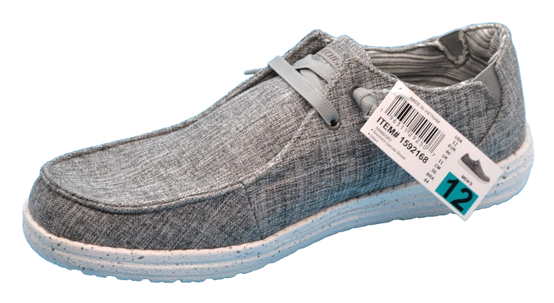 Skechers Melson Chad Relax Fit Gray White Sole Men's Shoes Size US 12