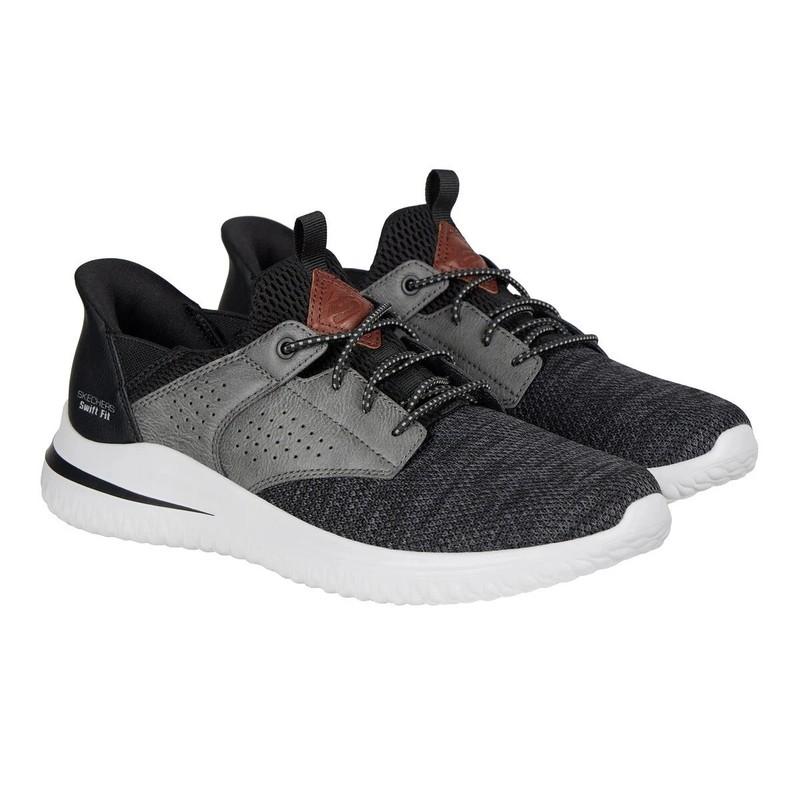 Skechers Men's Delson Swift Fit Hands Free Memory Foam Shoes New With Box