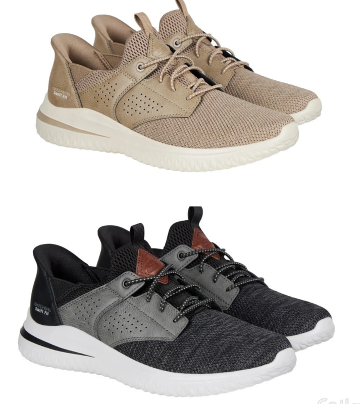 Skechers Men's Delson Swift Fit Hands Free Memory Foam Shoes New With Box