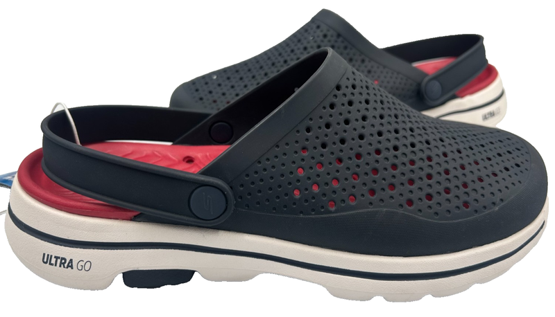 Skechers Men's Go Walk 5 Astonished Slip On Comfort Clogs Blue/Red Size:9 151A