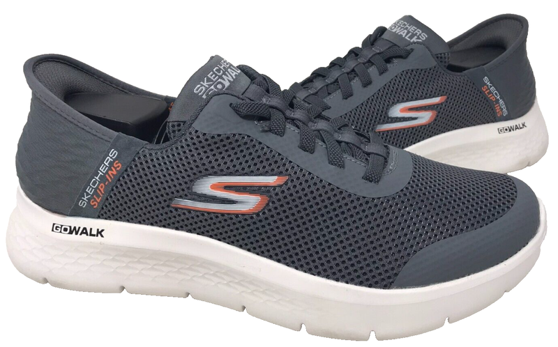 Skechers Men's Slip-ins Go Walk Flex Hands Up Sneakers Gray Size:9.5 118S