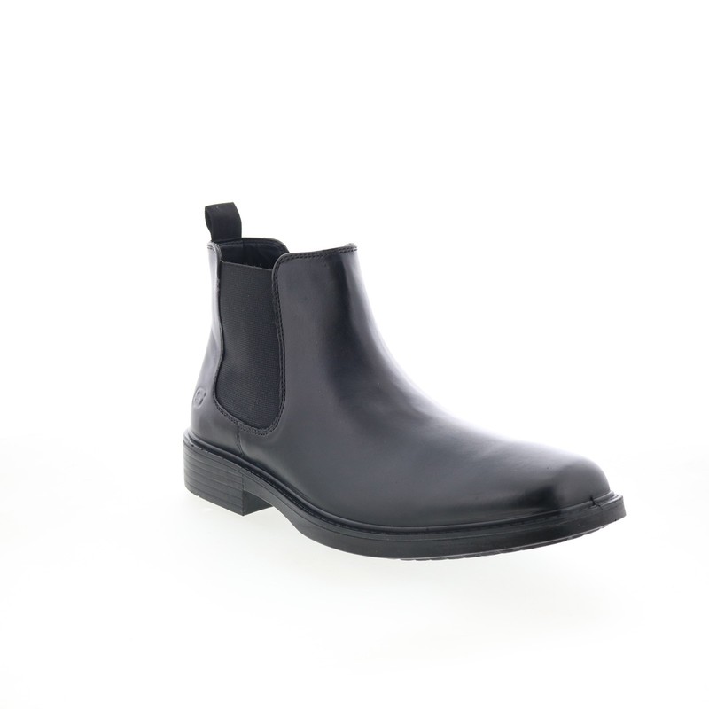 Skechers Miller Boris 205072 Mens Black Leather Slip On Chelsea Boots