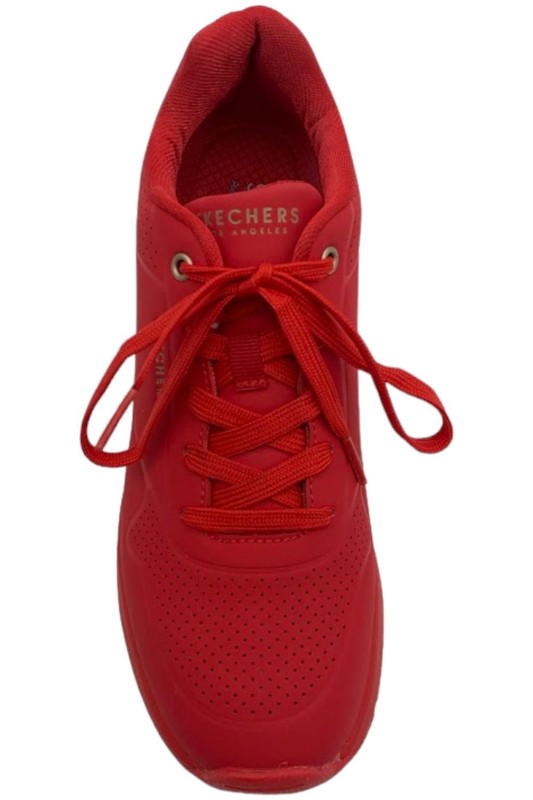 Skechers Million Air Lace-Up Wedge Sneakers Elevat-Air Red