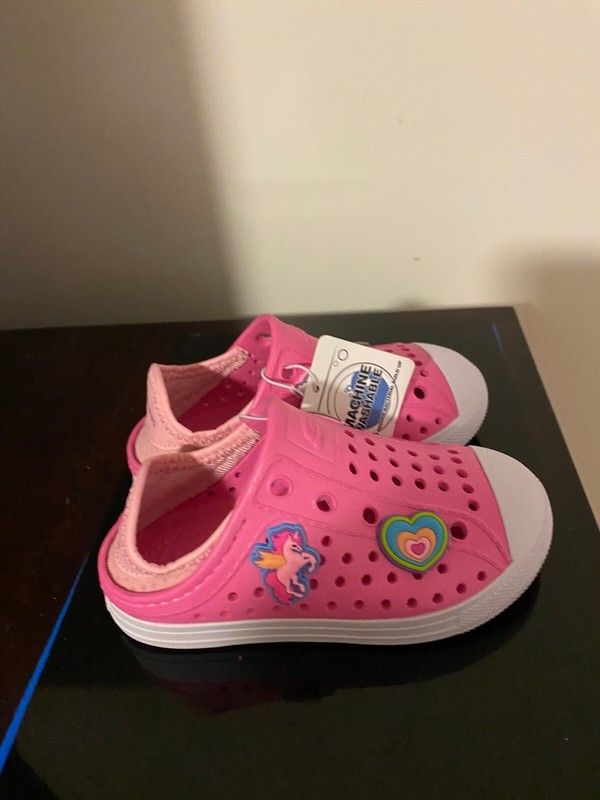 Skechers Pink Foamies Slip On Shoes Size 8