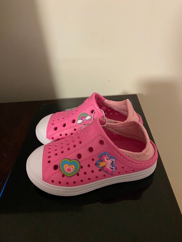 Skechers Pink Foamies Slip On Shoes Size 8