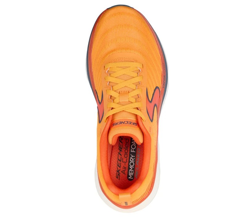 Skechers Shoes Men's Orange Memory Foam Cushion D'lux Fitness Relaxed Fit 233062